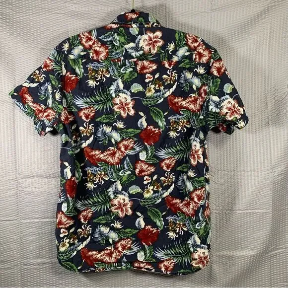 American Heritage Men's Short Sleeve Slim Fit Hawaiian Button Down Shirt M #645 - Picture 2 of 7